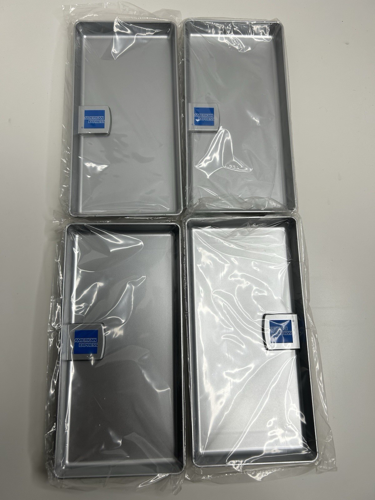 American Express Tip Tray/ Restaurant Check Presenter Receipt Holder - Silver X4