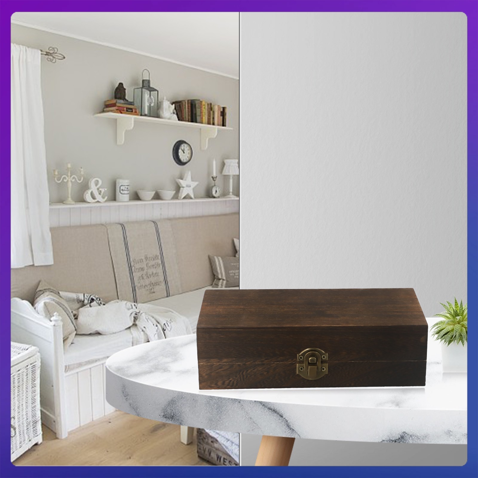 High Quality Storage Box 20*10*6cm Flip Top Manual Polishing Rectangular