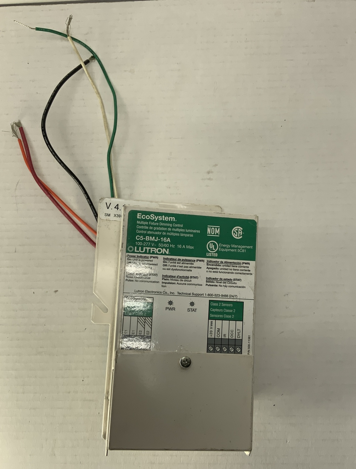 LUTRON C5-BMJ-16A ECOSYSTEM DIMMING POWER MODULE 120/277V  16A-NEW