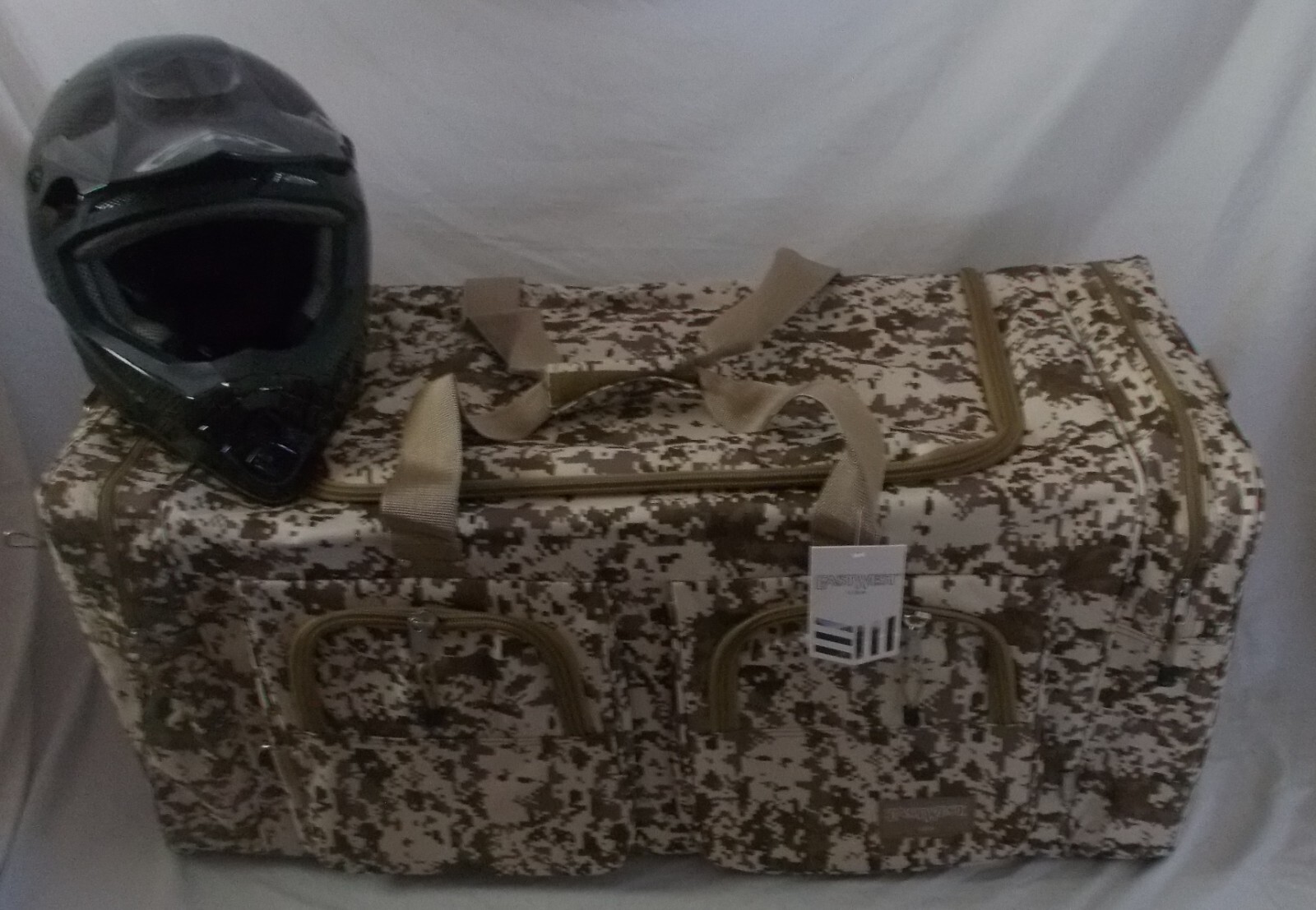 XL Moto x atv mx gear bag motocross off road mx  snowmobile digital tan camo