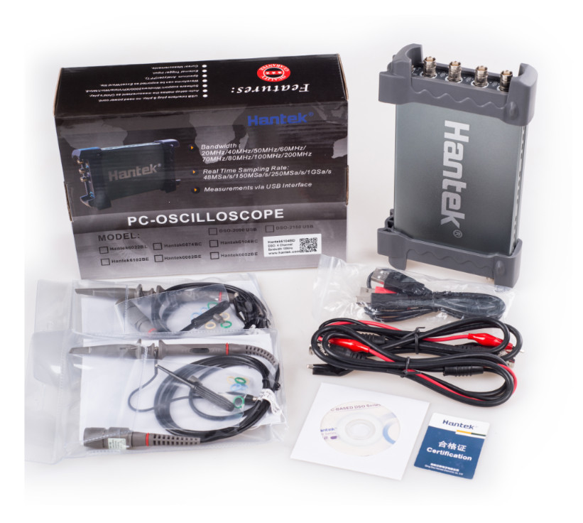 Hantek 6074BC 4CH 1GSa/s 70Mhz Bandwidth PC Digital Storage Oscilloscope USB