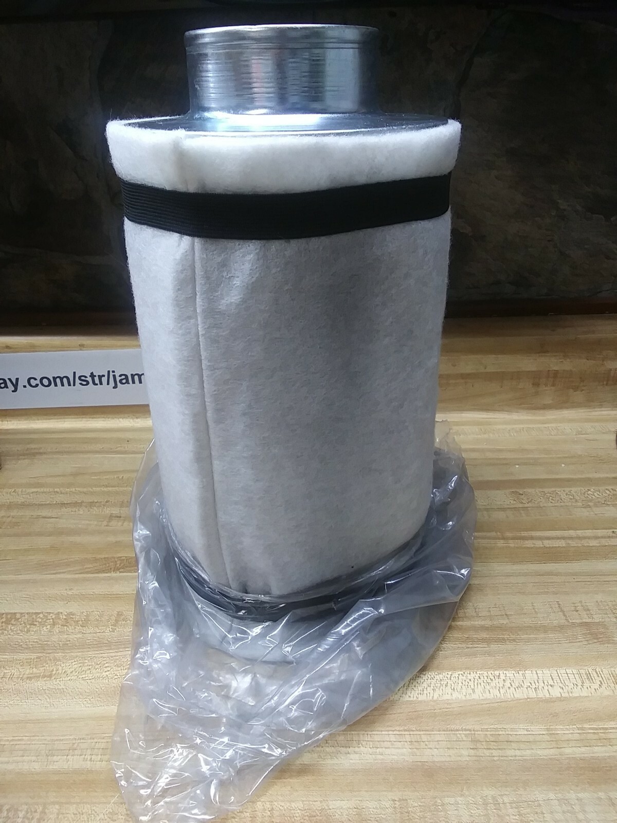 4" Inch Opening 12" Long Carbon Air Filter for Odor Control Exhaust Inline Fan