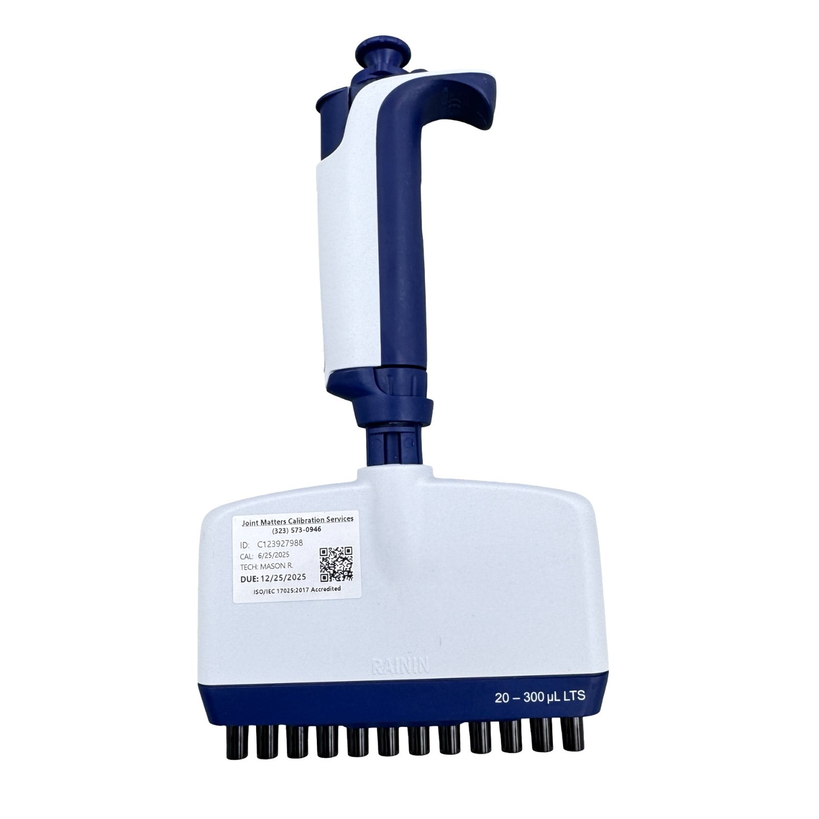 Rainin Pipet-Lite XLS LTS Multichannel Pipette 12 Channel 20-300 ul