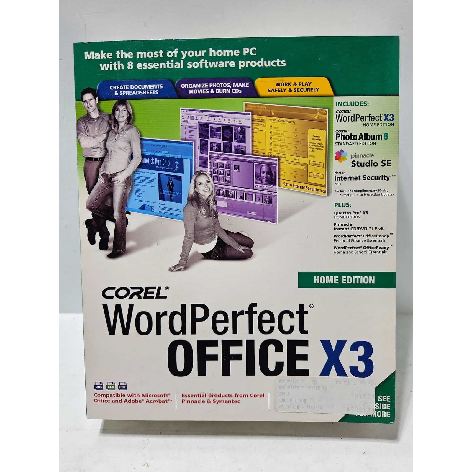 Corel WordPerfect Office X3 Home Edition Software Suite Windows XP 2000 New