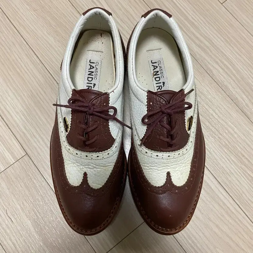 Jandir Classic Hybrid Golf Shoes Brown-White Stylish Footwear Official
