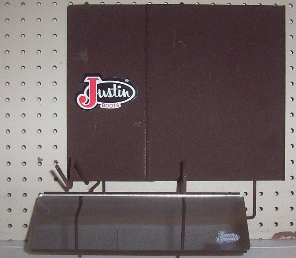Store Display Fixtures JUSTIN PEGBOARD BOOT DISPLAY