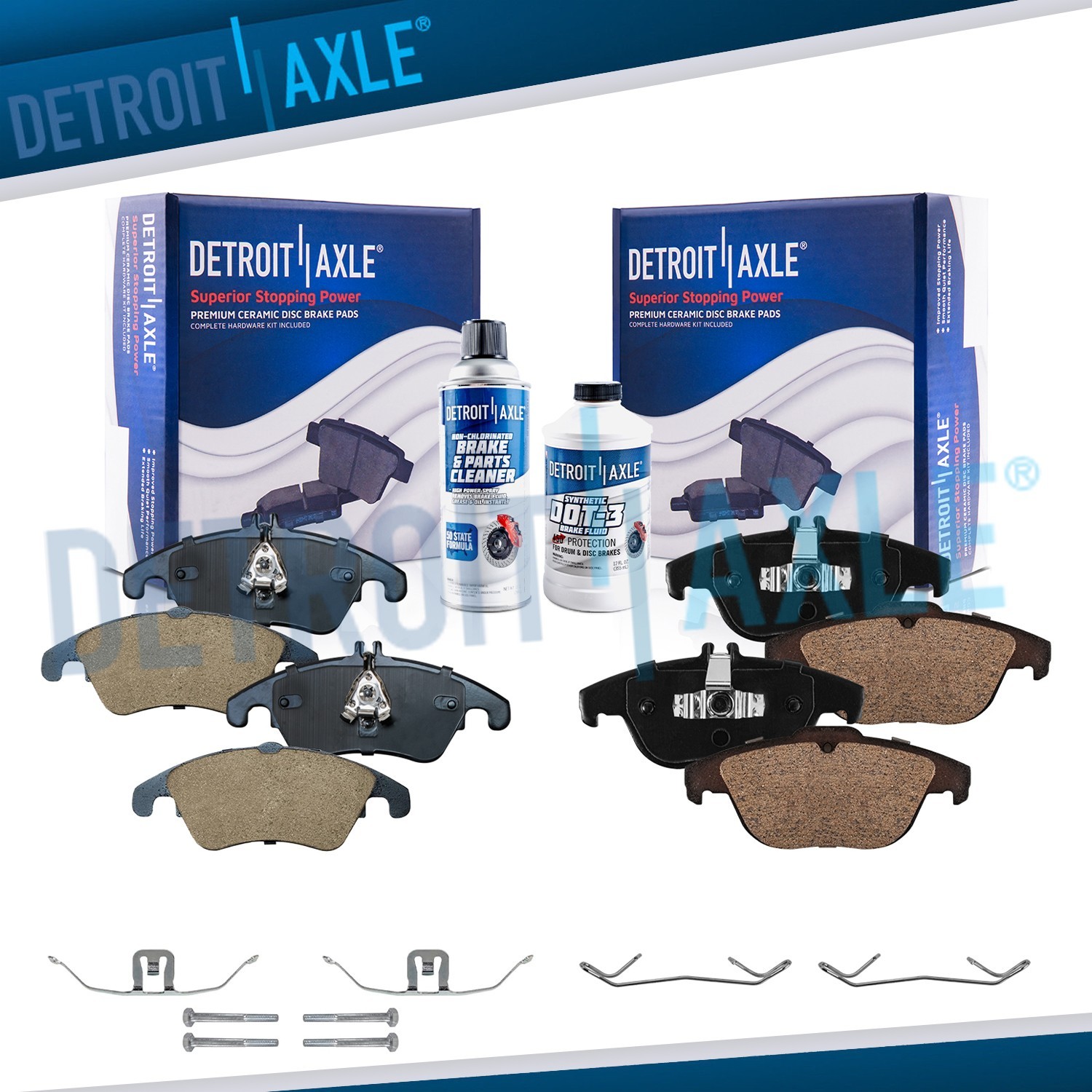 Front and Rear Ceramic Brake Pads for Mercedes-Benz C250 C300 C350 E350 E550