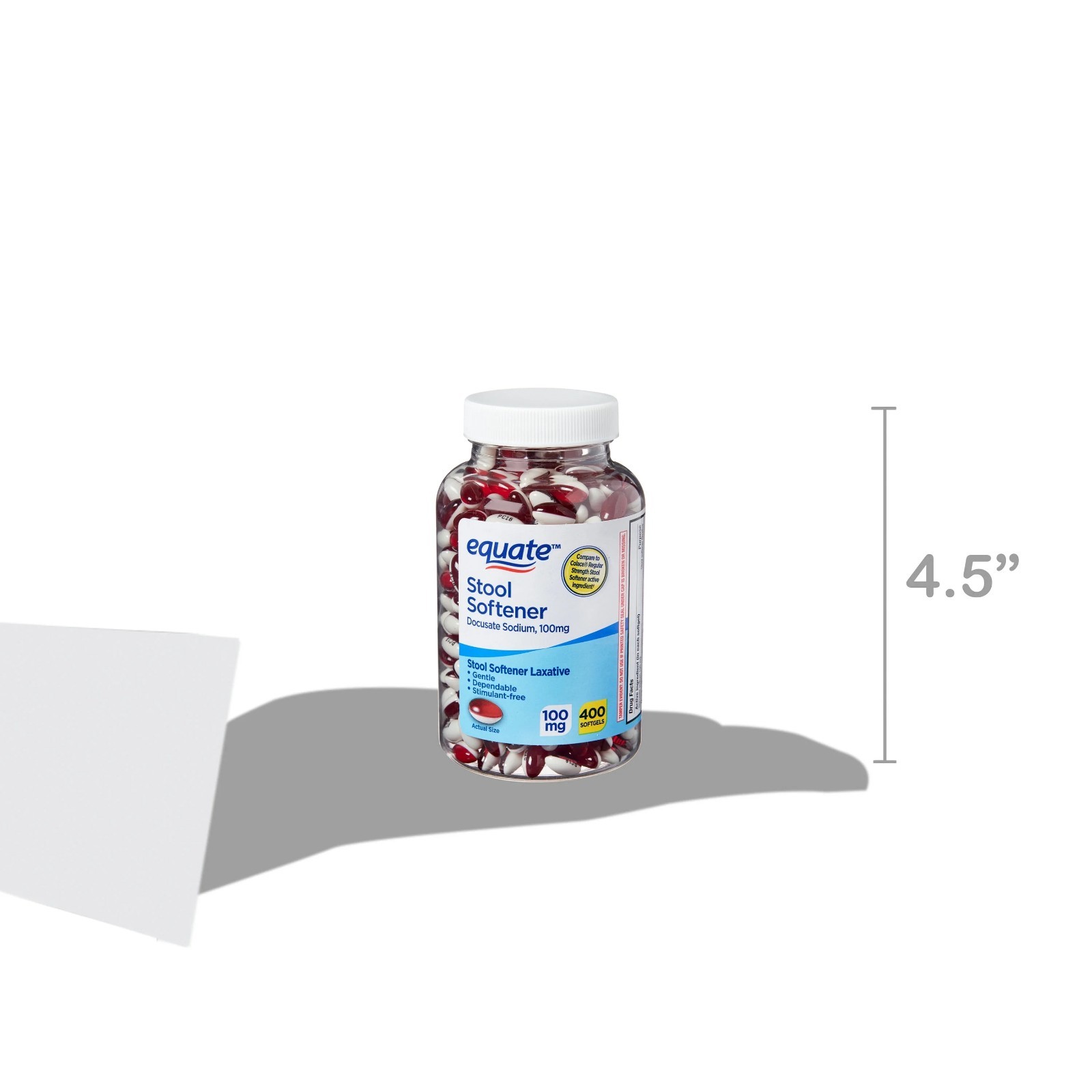 Equate Stool Softener Laxative Softgels, 100 mg, 400 Count