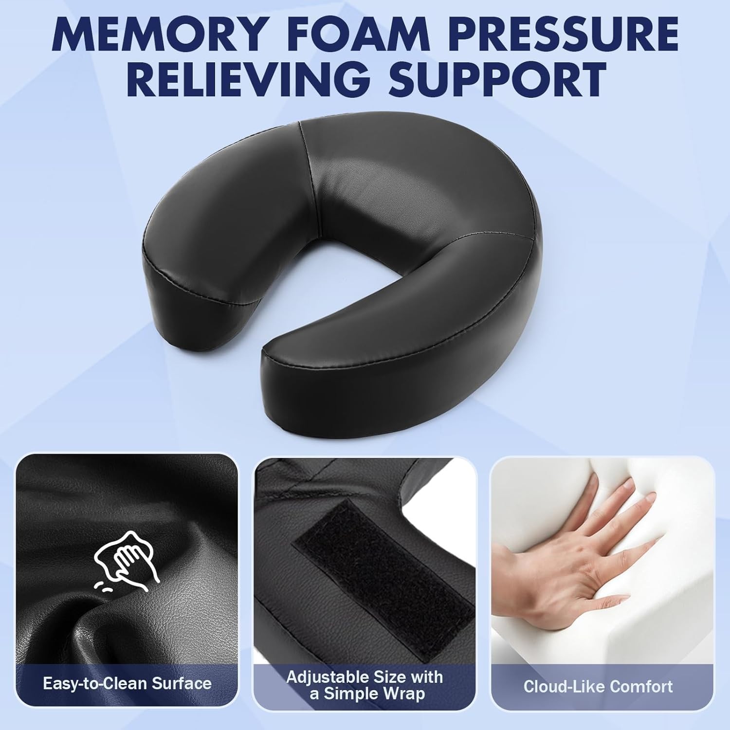 Adjustable Massage Headrest for Bed - Lightweight Face Cushion for Therapy