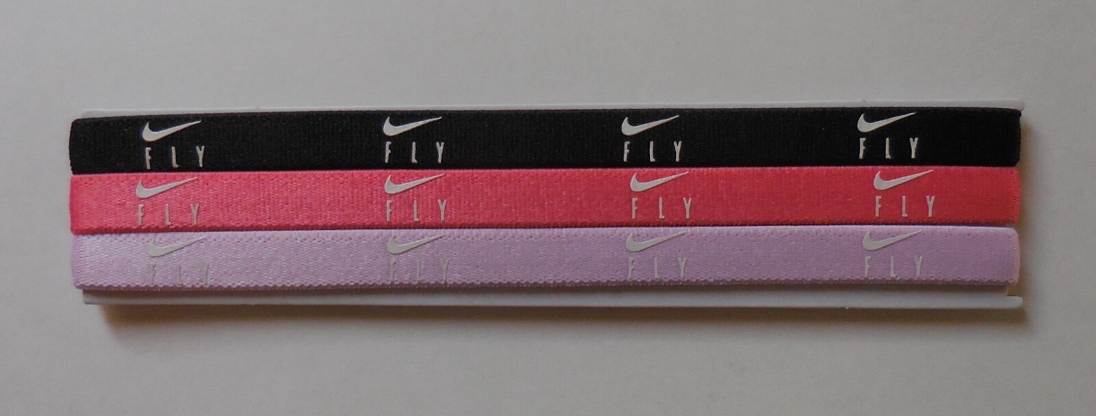 Nike Hair/Headbands 3PK Foil Fly Youth Black/Pink Salt/White