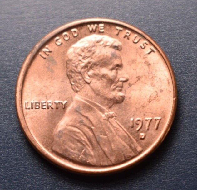 1977 D Lincoln Shield Cent (BU) Brilliant Uncirculated