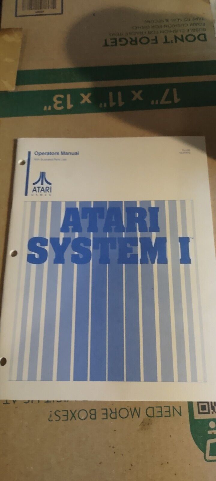 atari system 1 arcade manual #1066