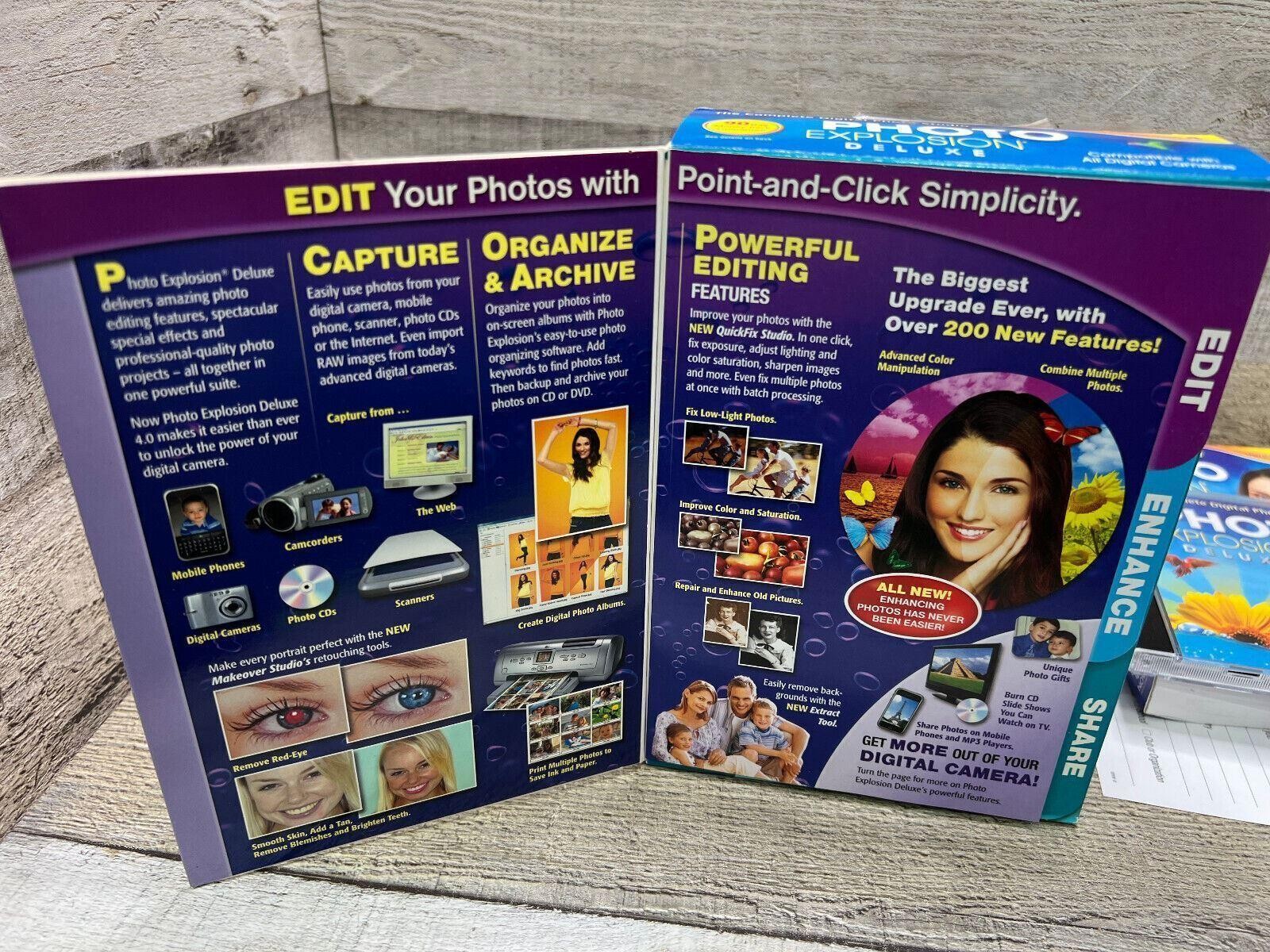 Nova Photo Explosion Deluxe 4.0 PC Software Digital Editing Windows XP Vista 7
