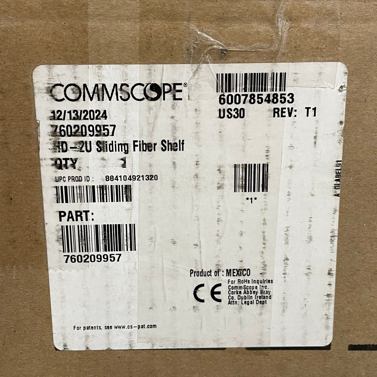 COMMSCOPE HD-2U High Density 2U Modular Cassette Sliding Panel 760209957*