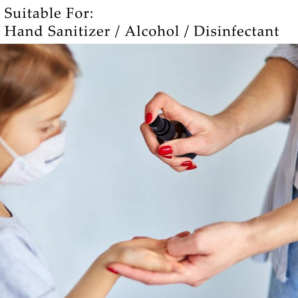 Small Amber Glass Spray Bottles For Essential Oils, 2oz Empty Fine Mist Mini ...
