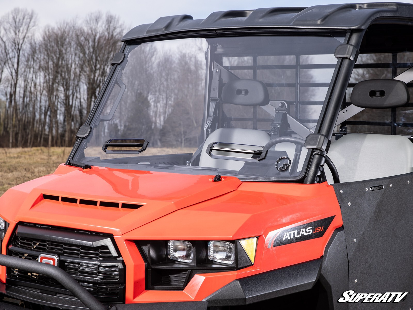SuperATV Scratch Resistant Vented Full Windshield for Gravely Atlas JSV/2023+