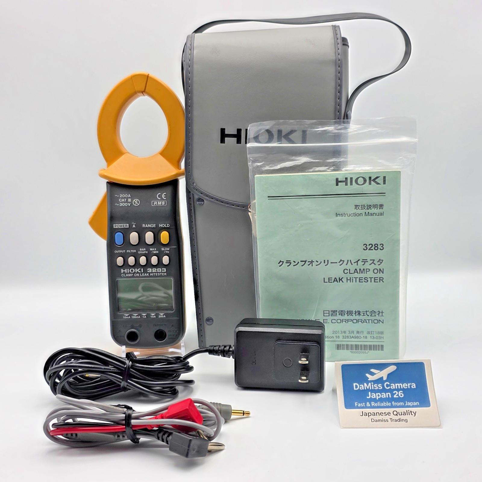 HIOKI 3283 Clamp On Leak HiTester Leakage Current 200A Tested Working JP 60074