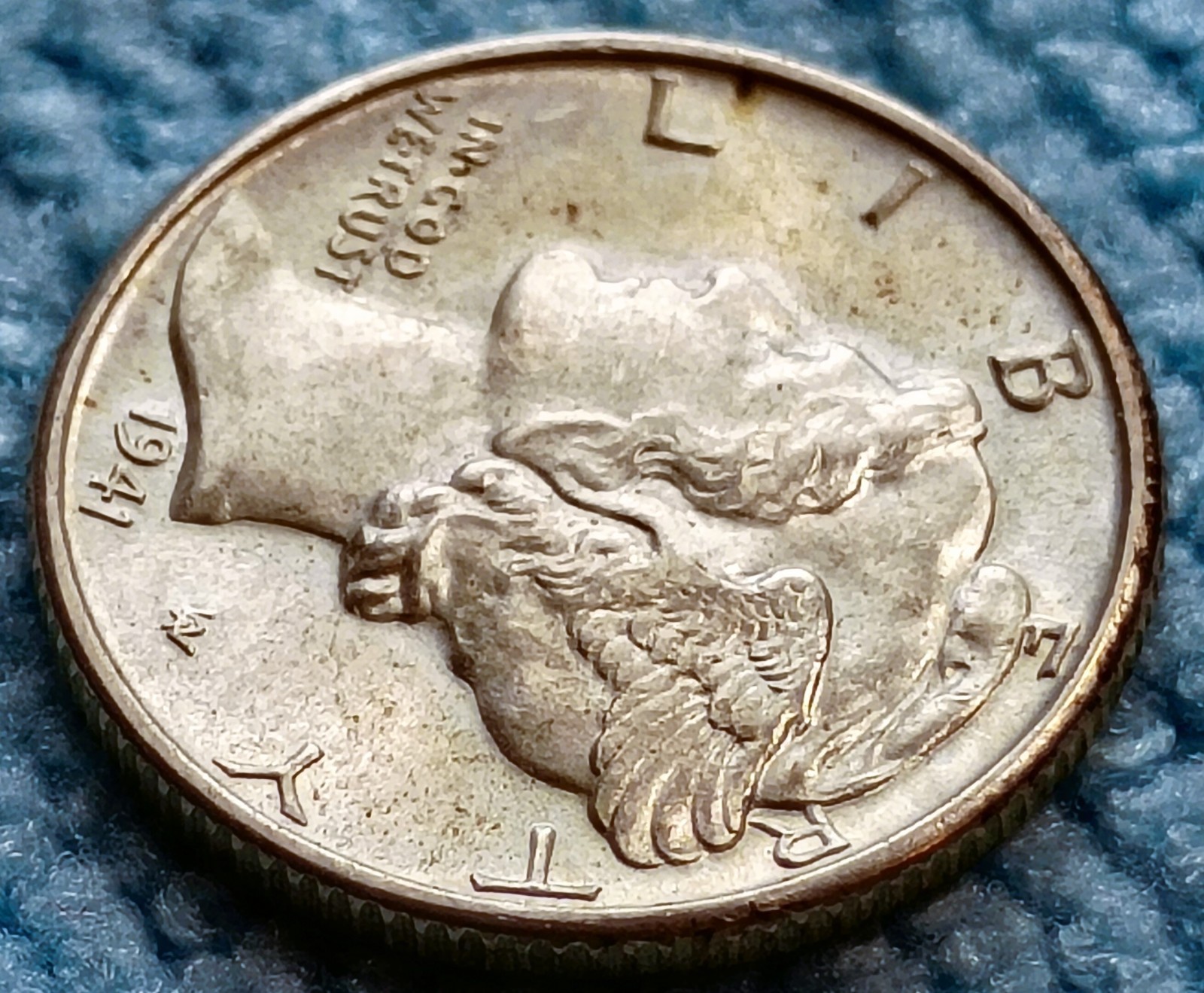 FSB 1941 D Choice Brilliant Uncirculated Mercury Silver Dime FULL SPLIT BANDS