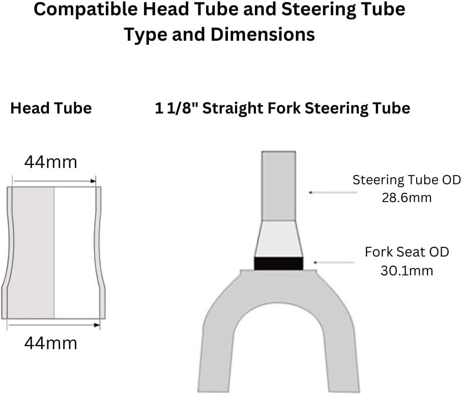 44mm ZS44 Zero Stack Bike Headset with Sealed Bearings - Durable & Lightweight