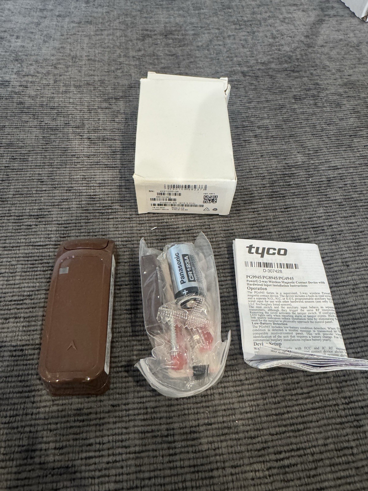DSC PG9945BR Wireless PowerG Door/Window Alarm (BROWN)