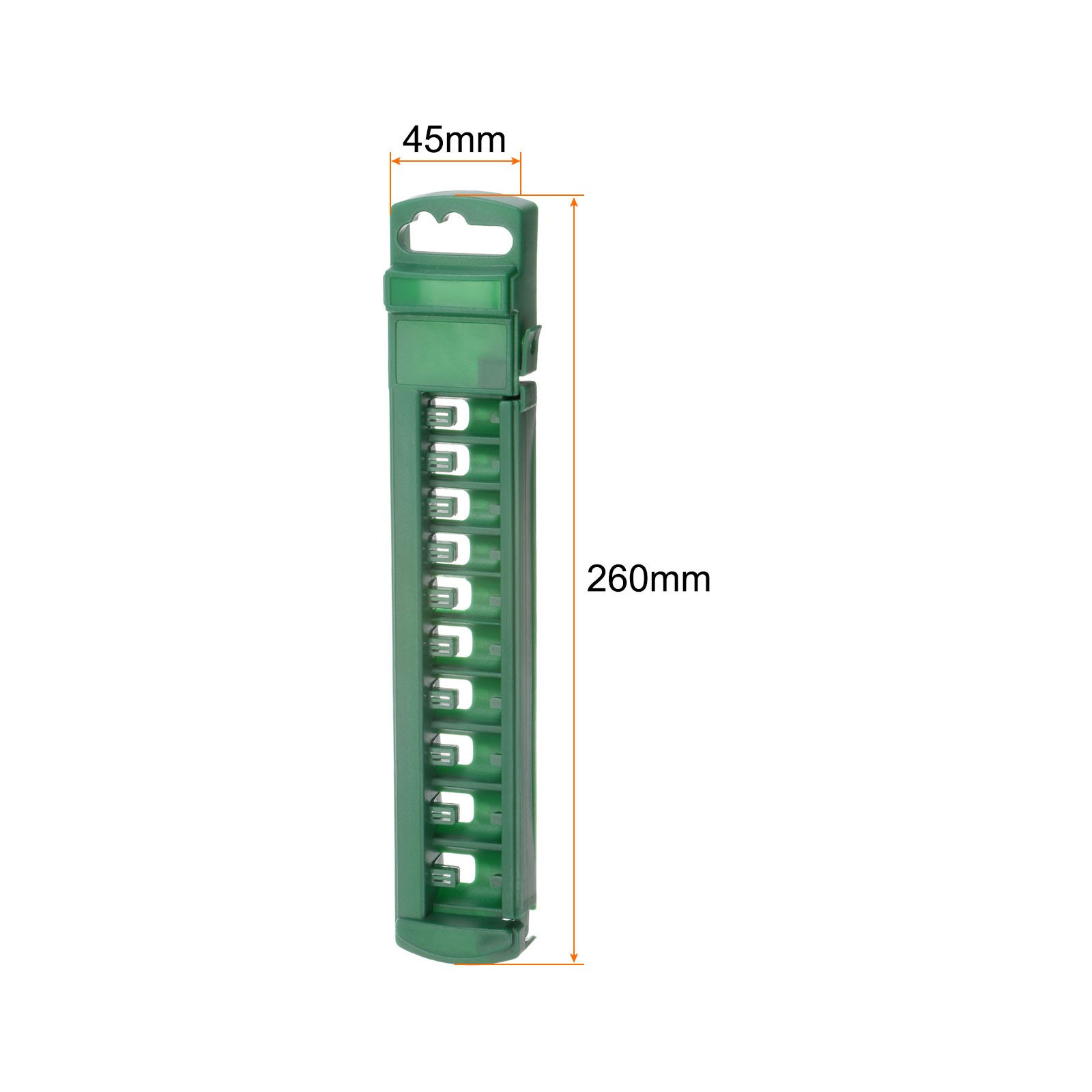 2pcs Socket Organizer 1/4" Drive 10 Slots Portable Shallow Socket Rail Holder