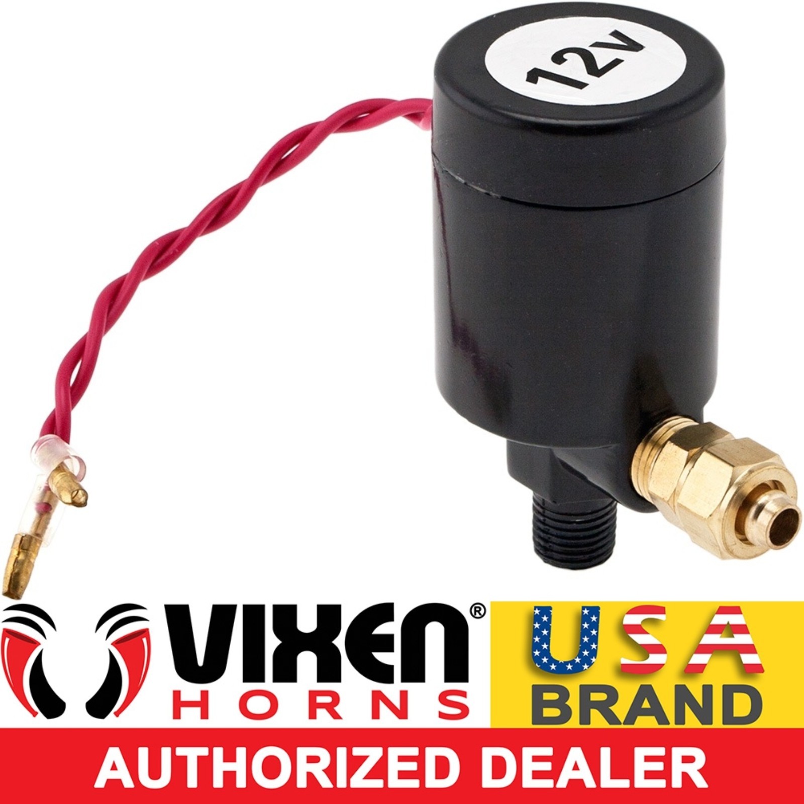 1/4" NPT ELECTRIC AIR VALVE SOLENOID FOR 3/8" OD HOSE TRAIN HORN 12V VXA7468B