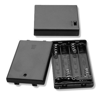 Philmore BH4411 Four (4) AAA Cell (UM-4)  Battery Holder w Cover, Switch & Leads
