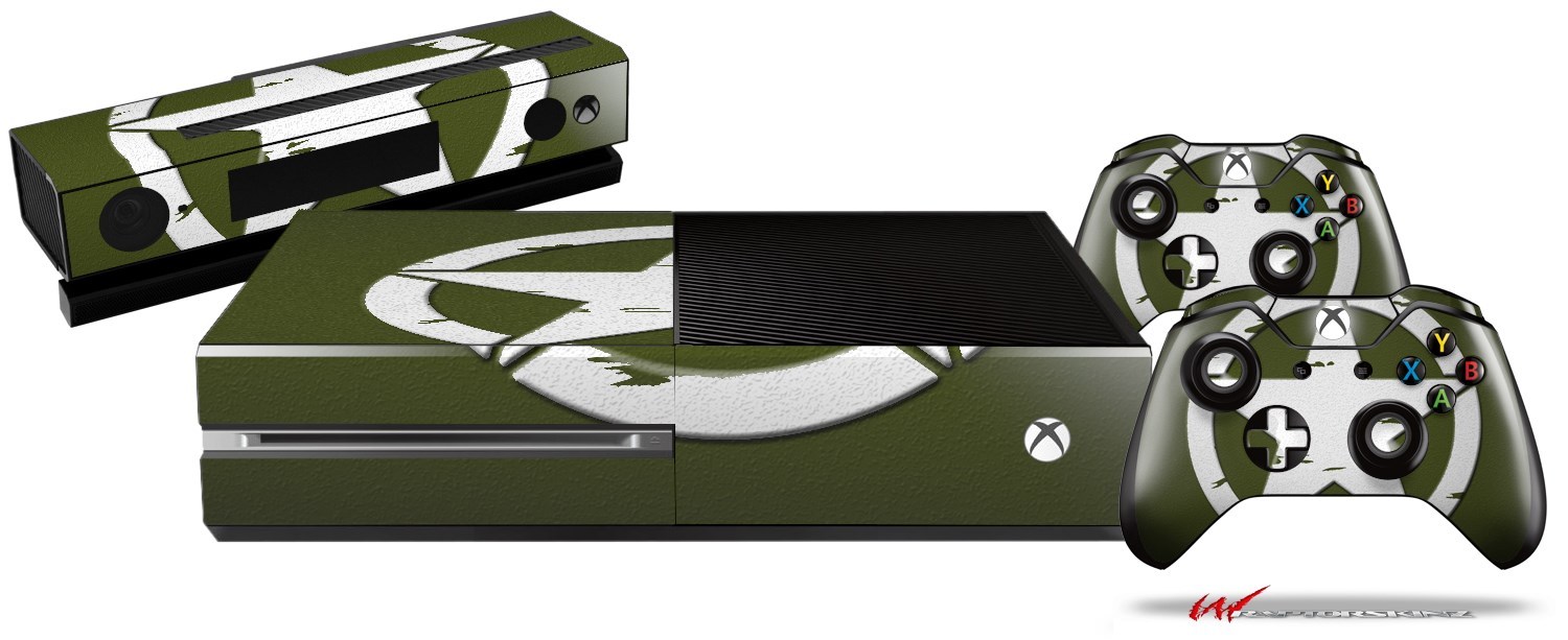 Distressed Army Star Skin Set fits XBOX One Console Controllers