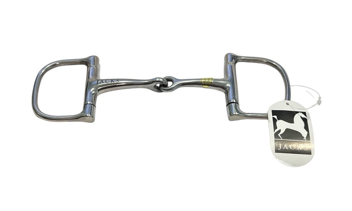 Jacks Imports Jointed Mouth Horse D Ring Snaffle Bit 4.75" Jointed Mouth NEW
