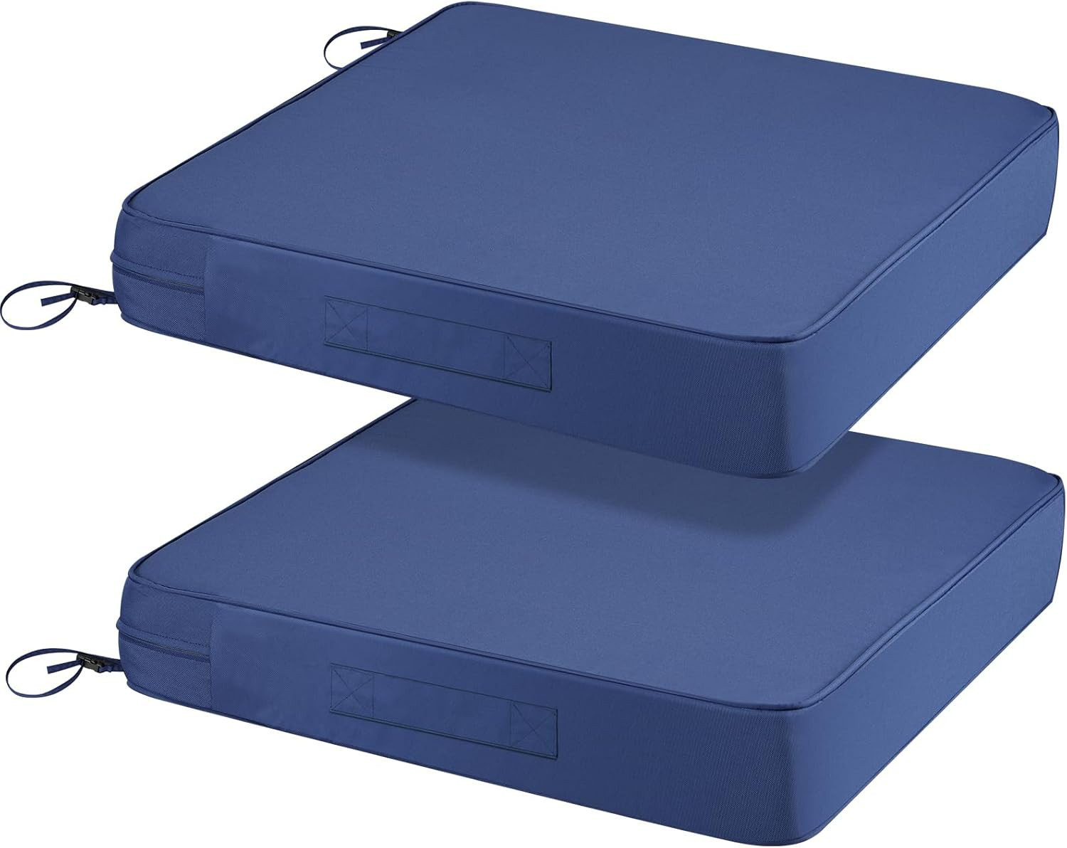Outdoor Chair Cushions, 22" L X 22" W Navy Blue Replacement Cushions for Outdoor