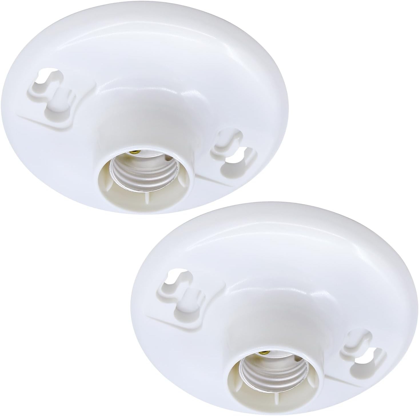 Seentech Keyless Plastic Lamp Holder – E26 Medium Base Ceiling Light Socket, ...