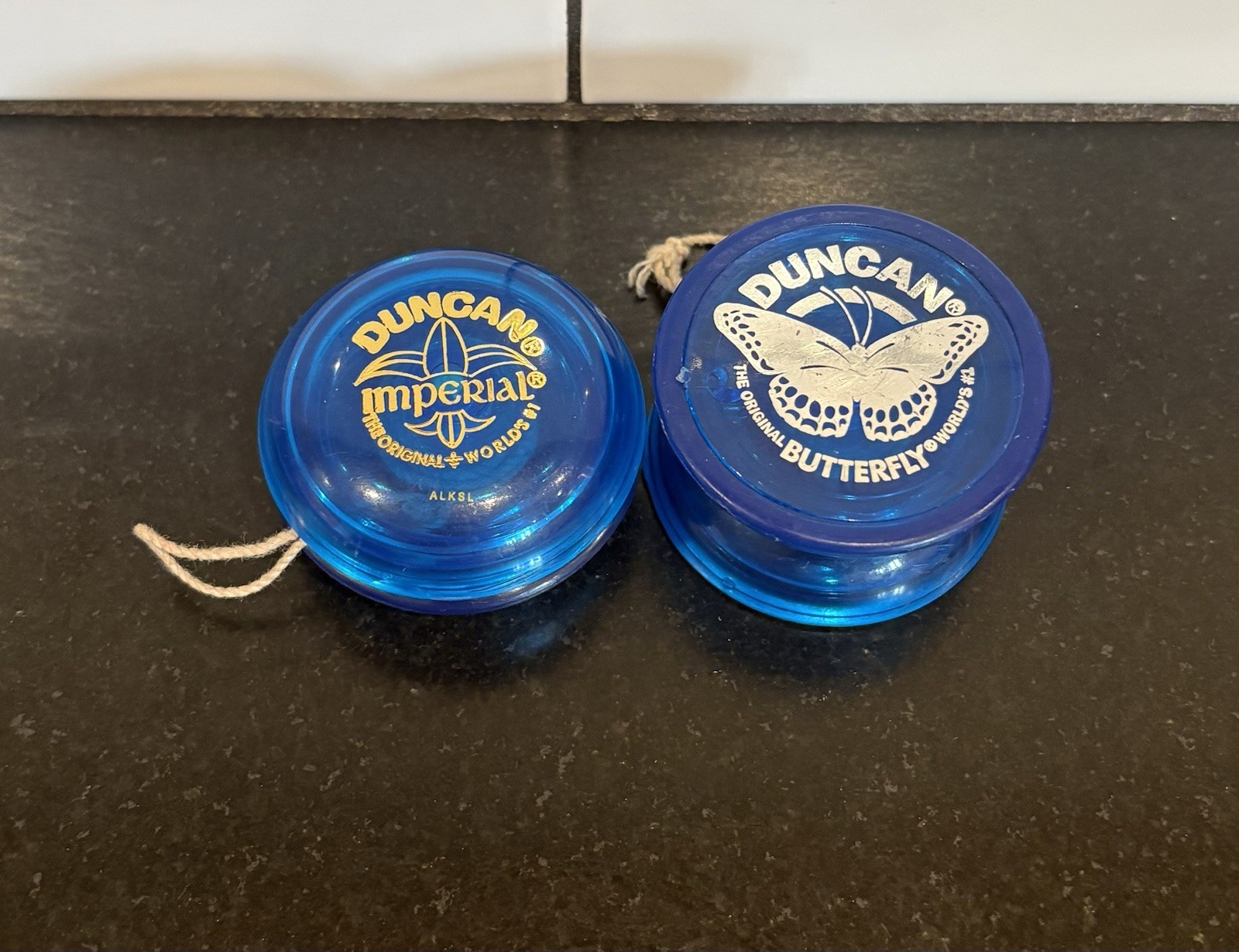 Duncan Imperial & Butterfly Blue Yo-Yos Lot of 2 - Butterfly Character Family