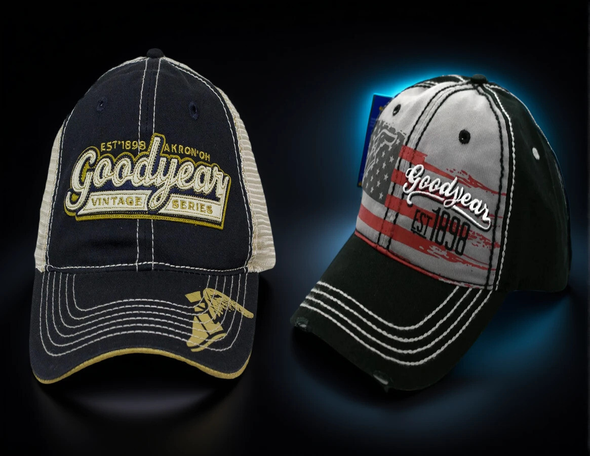 Goodyear Motor Vehicle Cap Hat Logo Offically Licensed Adjustable Caps