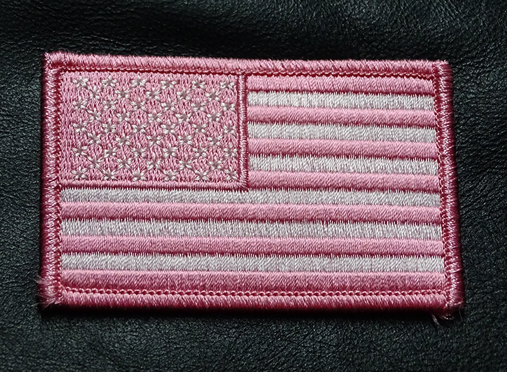 PINK USA  American Flag Pink PATCH [iron on sew on 3.0 X 2.0]