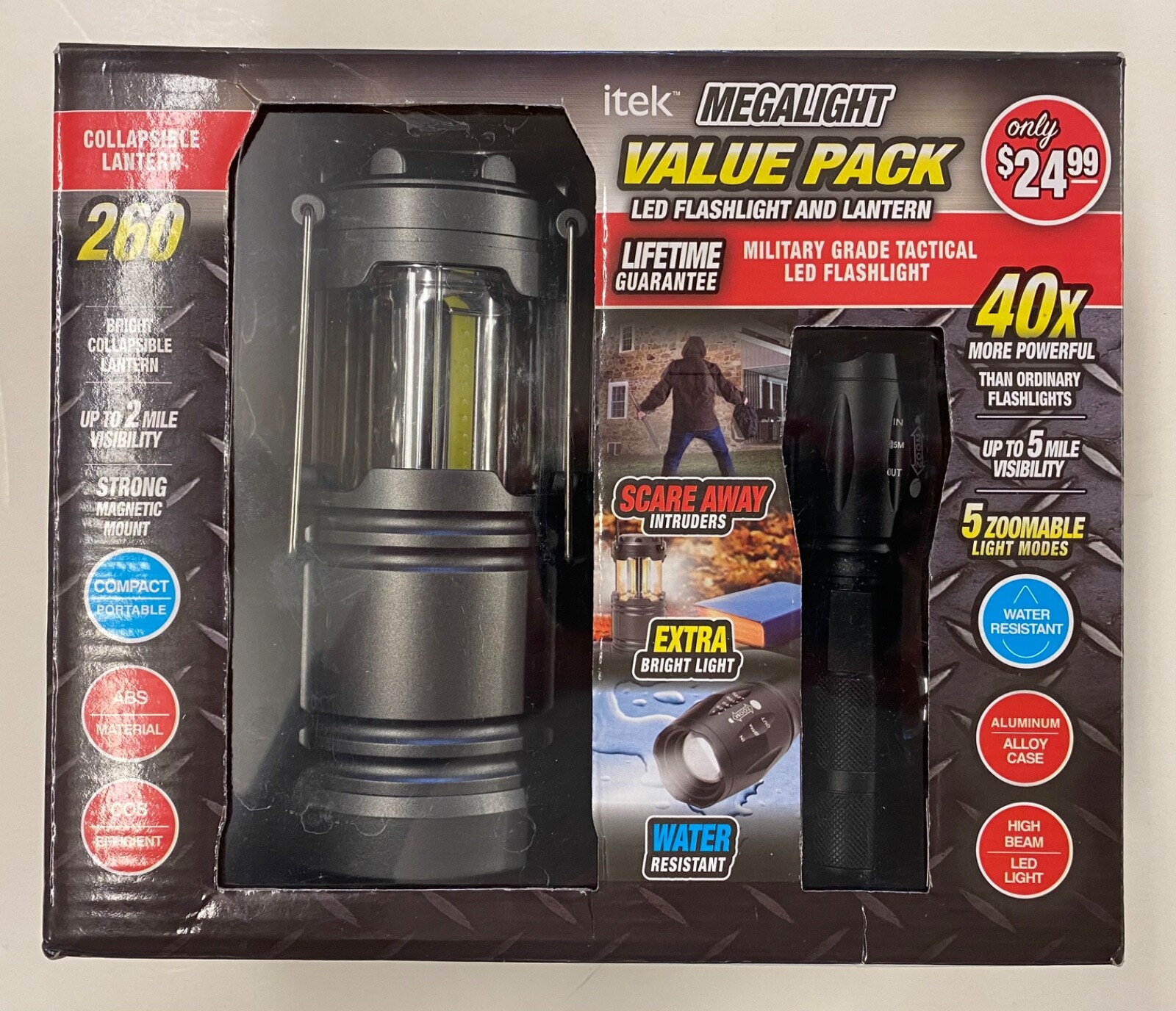 itek MEGALIGHT "Value Pack" LED Flashlight & Lantern (DTZCL-1)