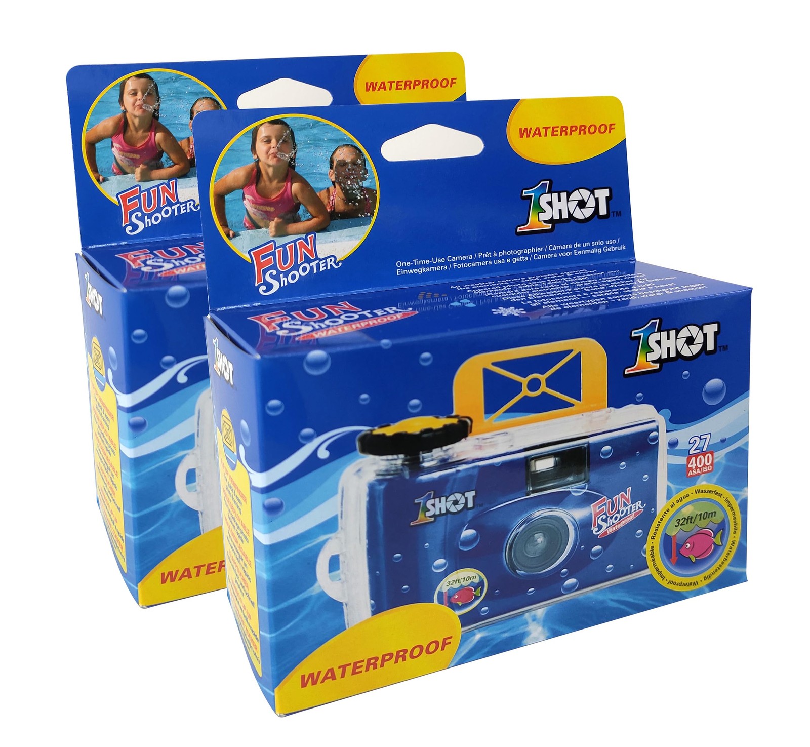 Waterproof Disposable - 35mm - 27 Exposures - ASA/ISO400 Color Film - Single-...