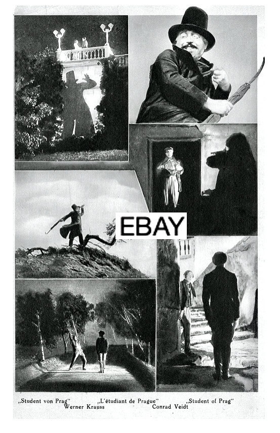 SALE: STUDENT OF PRAGUE 1926 CONRAD VEIDT SILENT HORROR MOVIE PHOTO COLLAGE