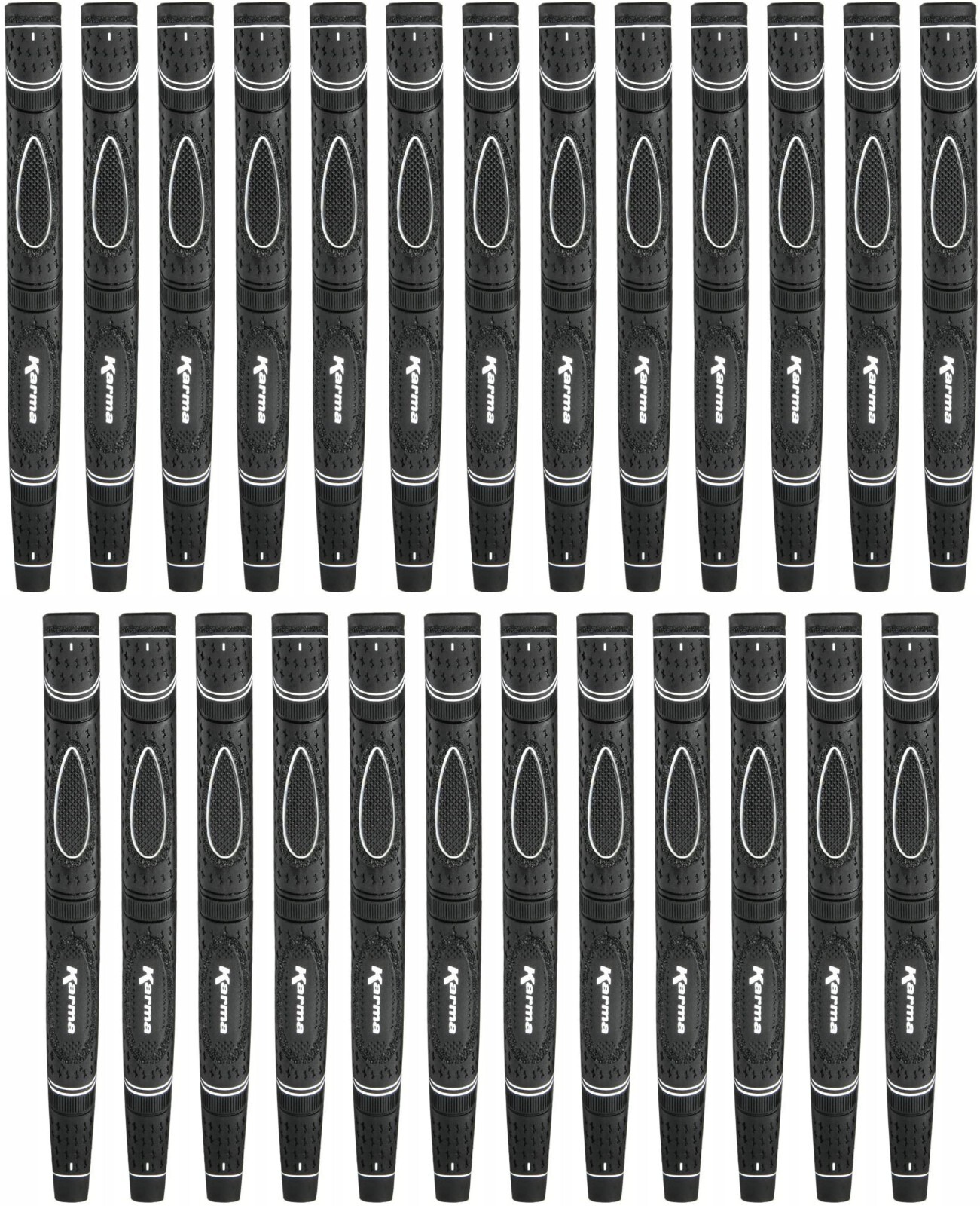 25 Pack New Golf Pro Mens Midsize Black Putter Grip Flat Front Pistol Tour Style