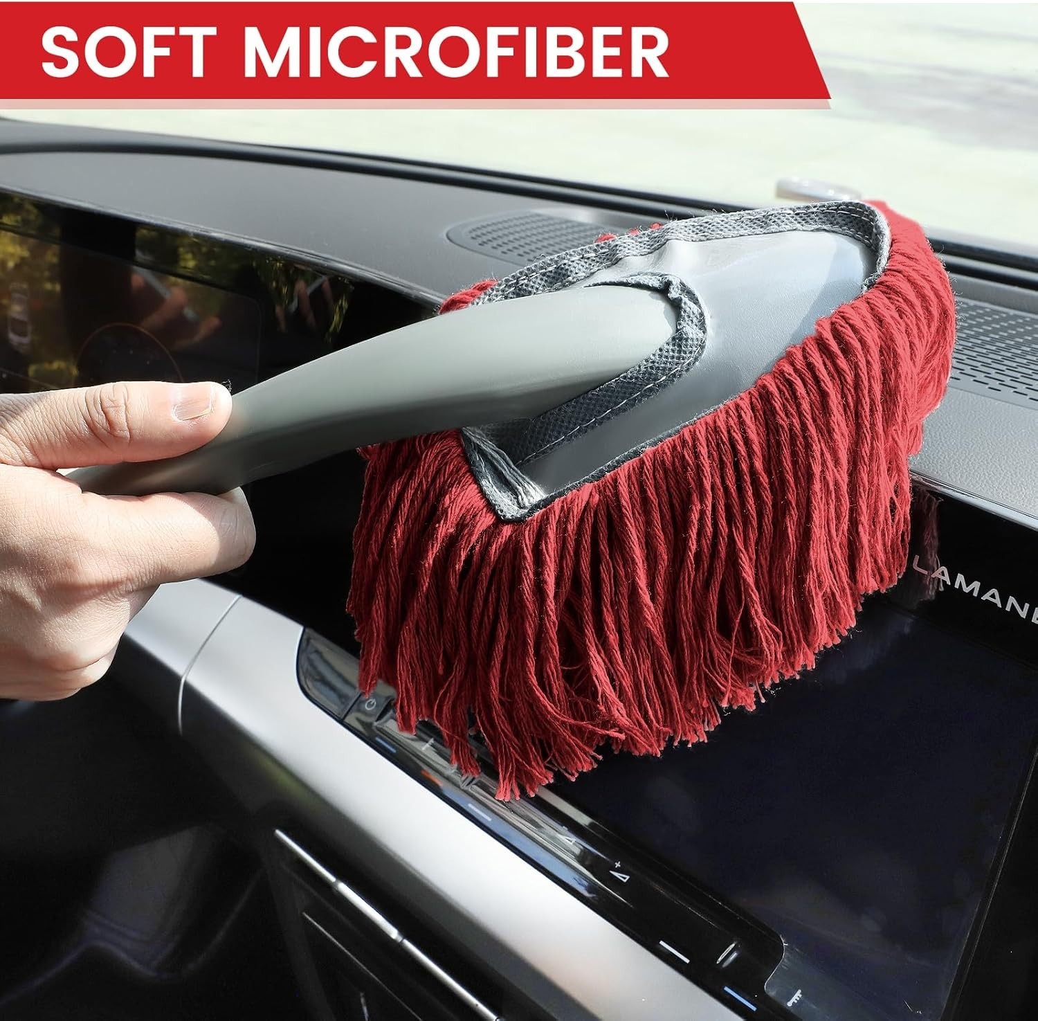 2 Pack Large Car Duster Exterior Scratch Free with Extendable Handle and Car ...