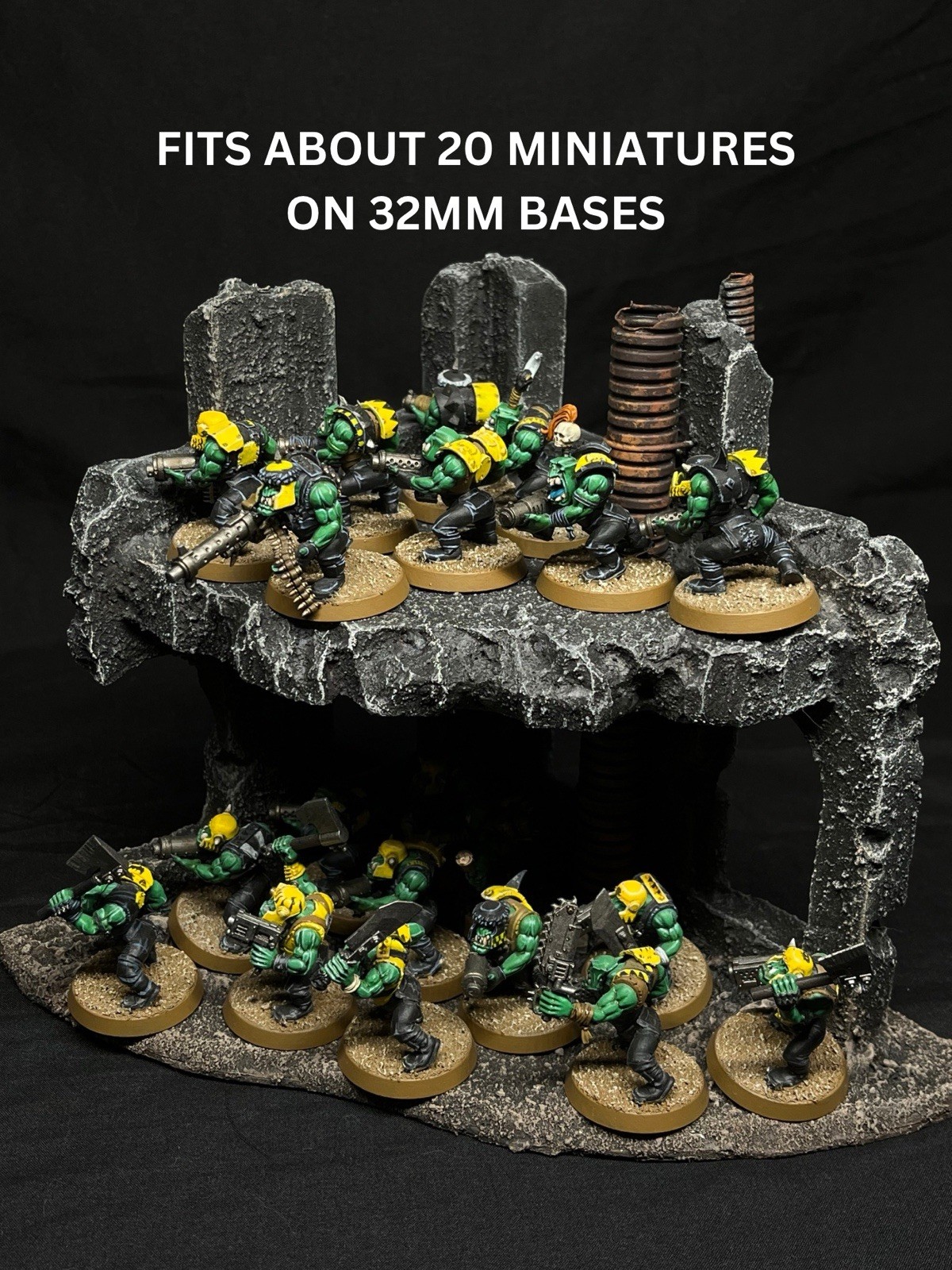 Warhammer 40K Compatible Corner Ruins Terrain Painted Tabletop Wargaming Scenery