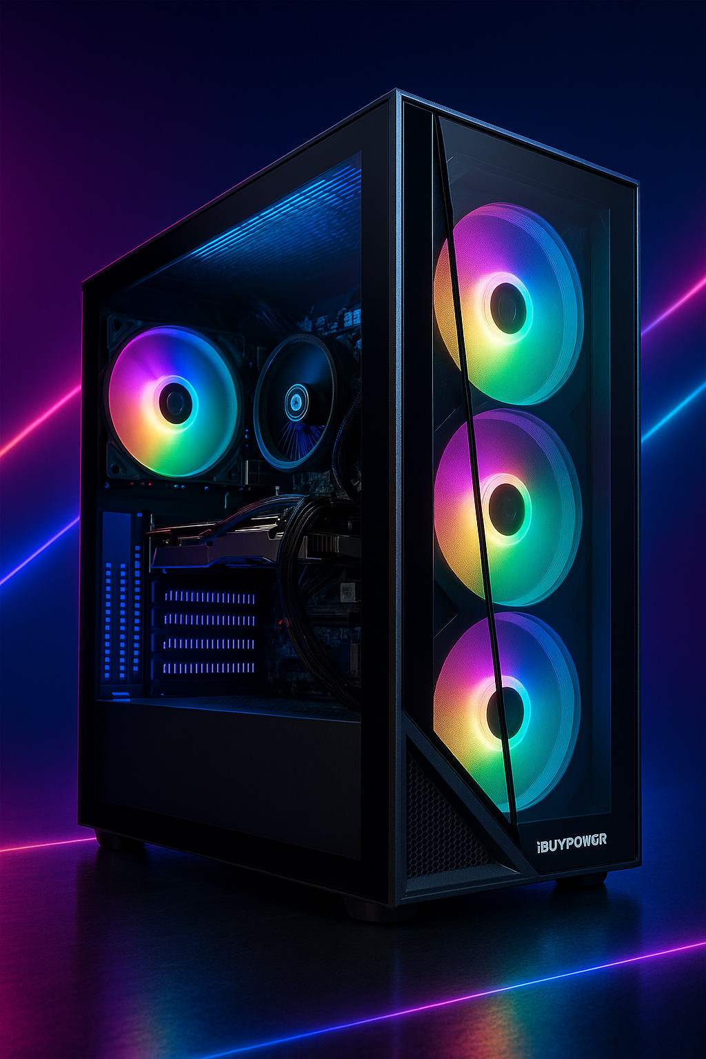 Custom Build ARGB Desktop Ryzen 5 5500 GAMING PC 32GB RAM 1TB SSD RTX 5060 Win11