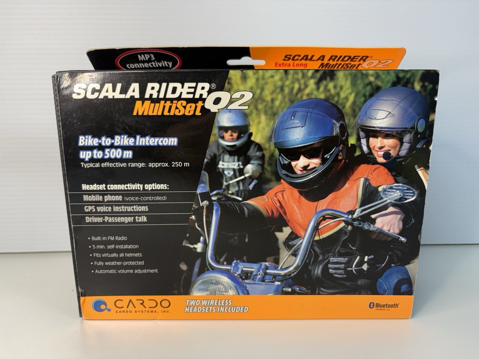 Cardo Scala Rider Q2 Bluetooth Radio Bike-To-Bike Intercom Motorcycle Headset