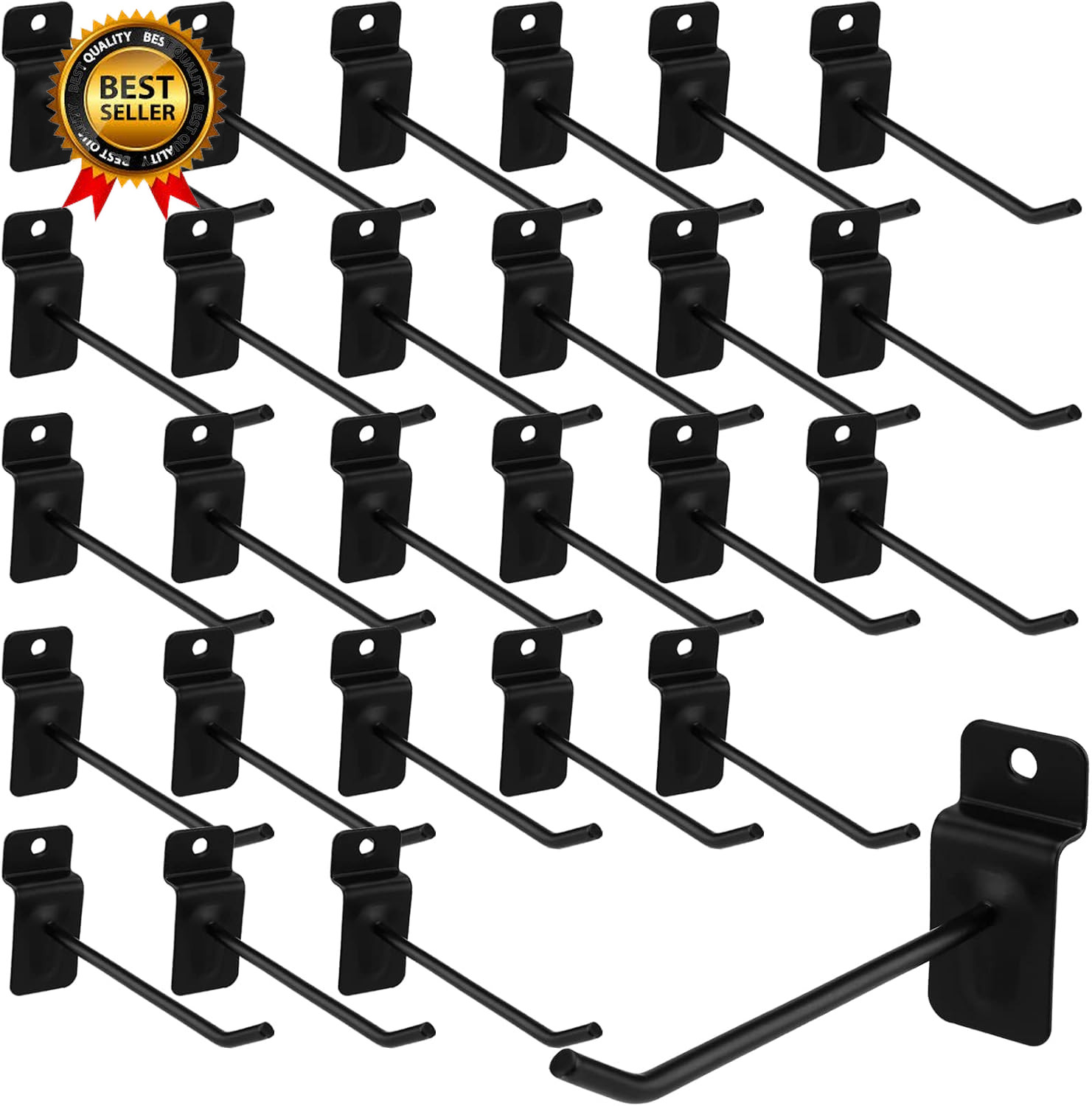 100 PCS 4 Inch Slatwall Hooks, Slat Wall Gridwall Panel Slat Wall Hooks Slot Boa