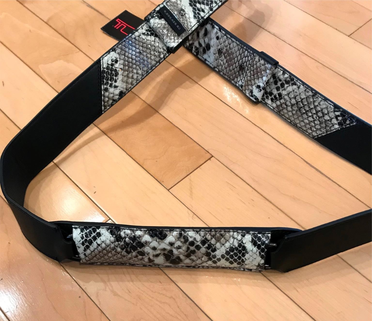 NIB Custom TUMI SHOULDER STRAP BAG REPLACEMENT NEW - FAUX SNAKE Pattern