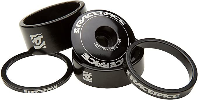 RaceFace 1-1/8" Headset Spacers 2, 5, 10, 15mm Kit with Top Cap Alloy MTB Bike