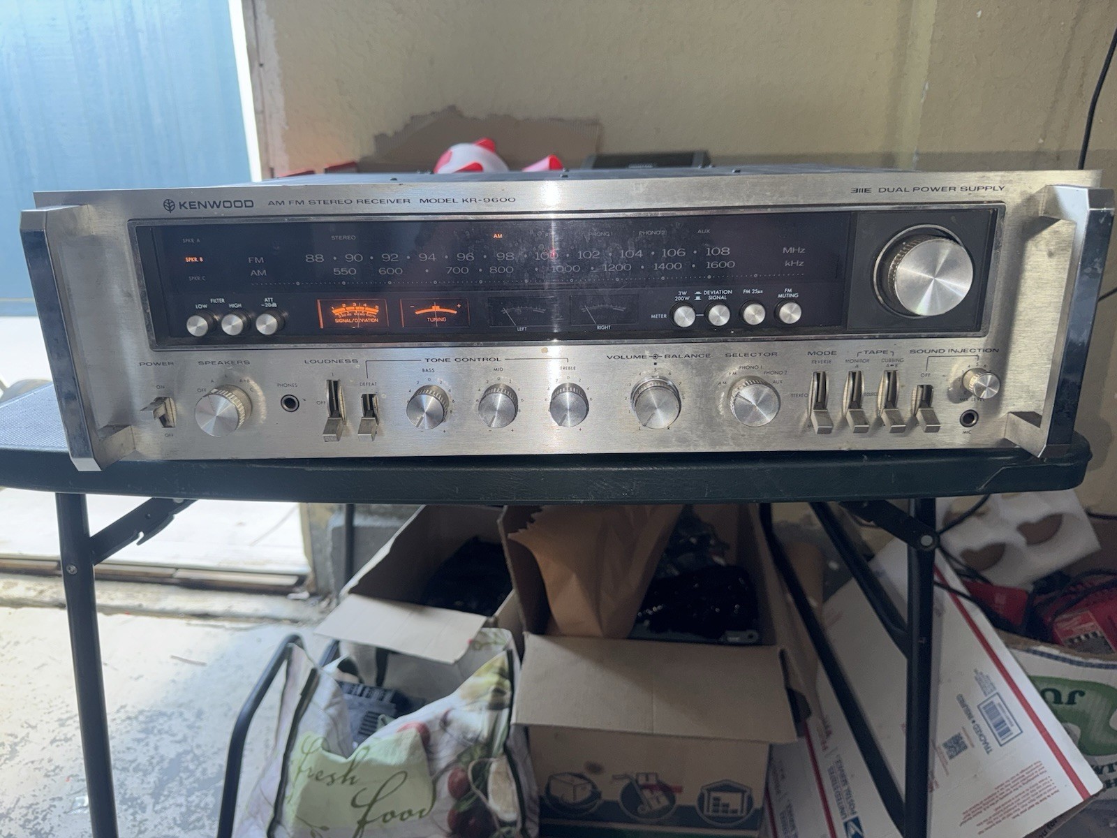 KENWOOD KR-9600 RECEPTOR VINTAGE AM/FM/TELEFONO/AUX STEREO🌟great🛸🛸