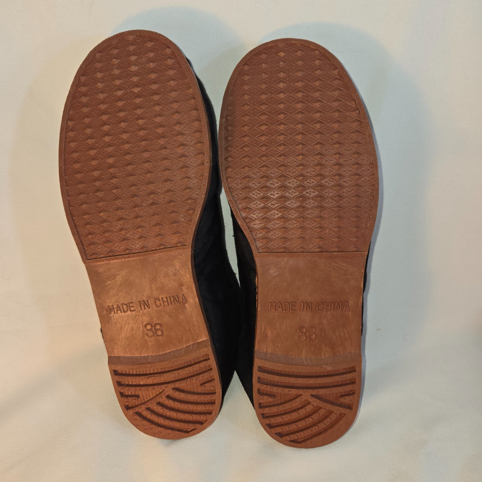 Kung Fu Shoes Lot of 5 Black Slip-On Men's Size 5/Women's Size 6 Rubber Sole