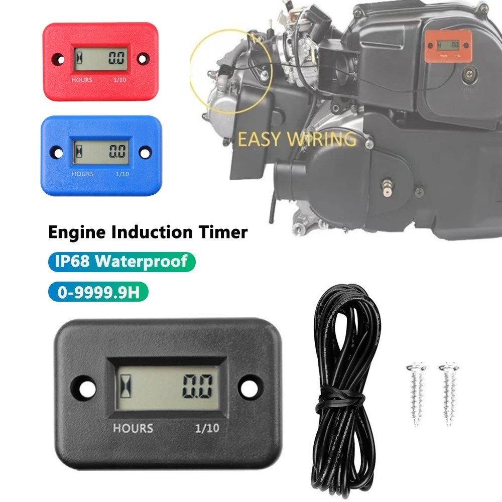 Waterproof Hour Meter for Motorcycle ATV Snowmobile Marine Boat Dirt Quad Bike