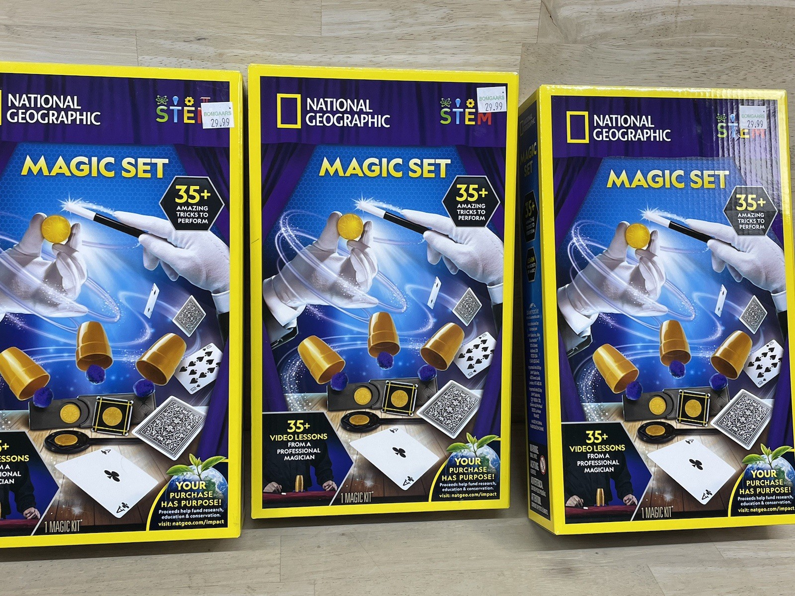 3 National Geographic Magic Set Kit 35+ Tricks Magician Toy NEW