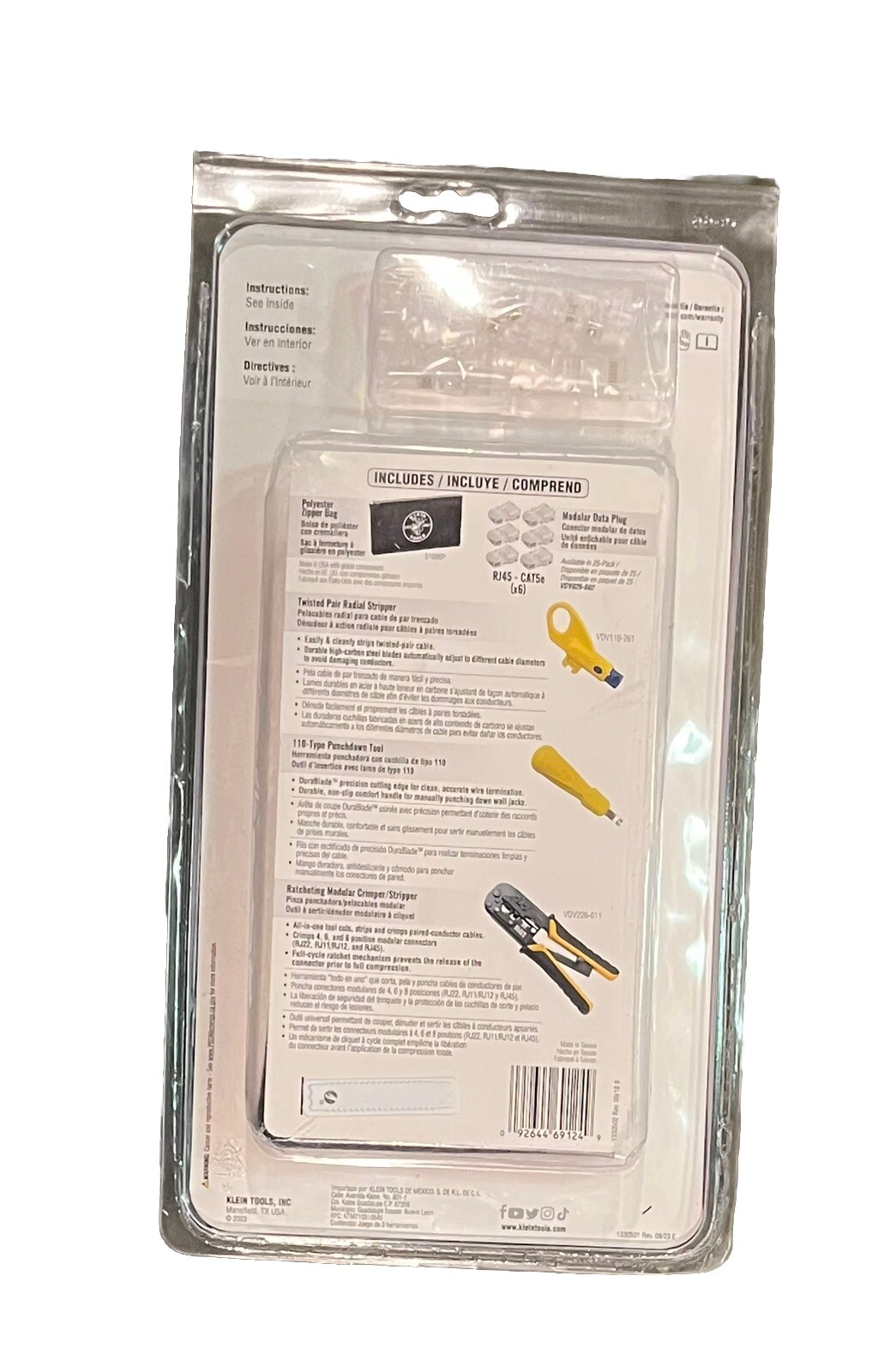 Klein Tools Data Cable Installation Kit With Zipper Pouch Model VDV026-212